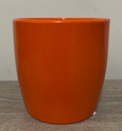 Glossy Orange Ceramic Planter Pot