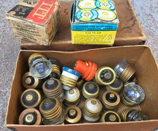 Surplus Box Lot Of Old School Electrical Power Fuses