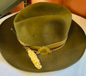 Vintage Akubra Khaki Slouch Hat - Australia