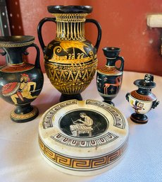 Lot Of Vintage Greek Pottery