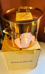 Copper Pot With Lid In Original Box