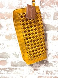 New With Tags - Francesca's Collection Vegan Leather Clutch In Mustard