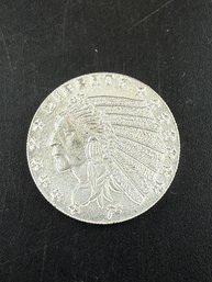 1/10 Troy OZ .999 Fine Silver Round Indian