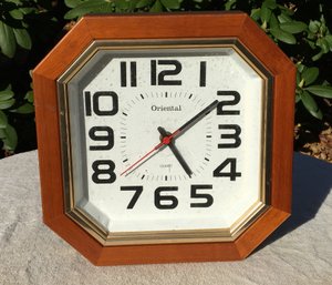 Octagon Wood Framed Clock - Oriental Brand