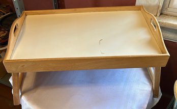 Wooden Serving Lap Tray With Folding Legs
