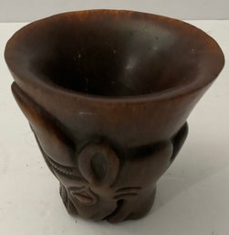 Wassail, Treen, Turned Wooden Small Cup.