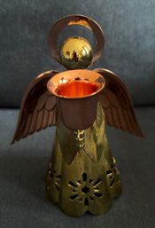 Copper Angel Candle Tea Lite Holder