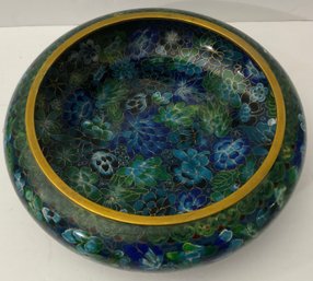 Vintage Colorful Cloisonné Round Decorative Bowl