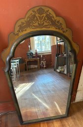 Large Wooden Mirror With Bird And Flower Designs