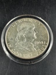 1963 Ben Franklin Silver Half Dollar