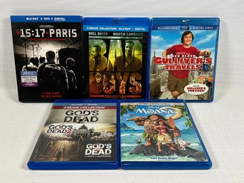 Blu-Ray DVD Lot Of Movies Including Bad Boys, Moana, Gulliver's Travels & More. Ref: UH