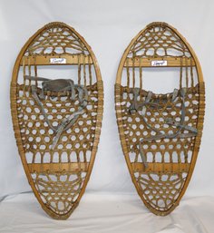 Vintage Snocraft Wood & Rawhide Snowshoes