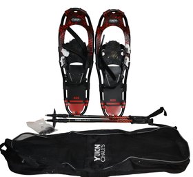 Yukon Charlie's Advanced Spin Snowshoes With Trekking Poles & Carrying Bag