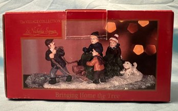 Vintage ST NICHOLAS SQUARE VILLAGE ACCESSORY ~ BRINGING HOME THE TREE