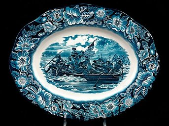 Vintage Liberty Blue Large Serving Platter By Staffordshire Ironstone