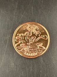 One AVDP Ounce .999 Fine Copper Round