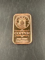 One AVDP Ounce .999 Fine Copper Bar