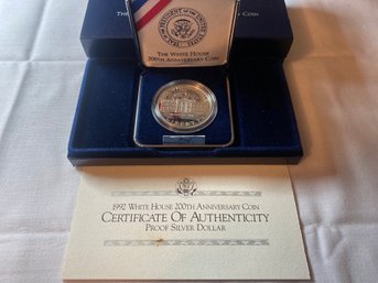 1992 White House 200th Anniversary Silver Dollar Proof Coin 90% Silver