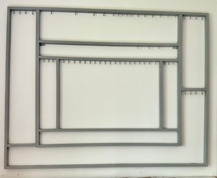 Large Wall Hung  Wooden Jewelry Display Rack With Hooks
