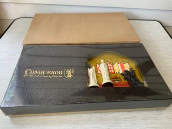 Vintage 1962 Conqueror Sculptured By Peter Ganine Chess Set Game Medieval Themed Sealed Condition