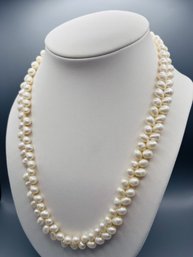 Genuine Double Strand Pearl Necklace - P1