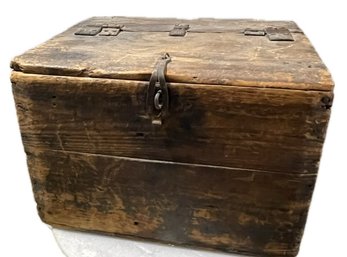 Antique Hand Crafted Box With Unique Clasp