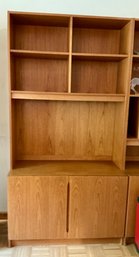 Danish Modern Wall Unit #2 Teak Veneer Made In Denmark Scandinavian Modular Shelving