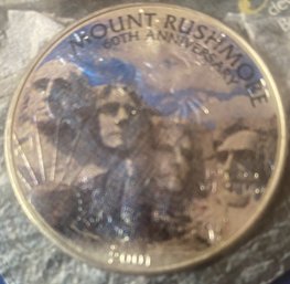 1941 - 2001 Mount Rushmore 60th Anniversary Colorized Silver American Eagle 0848 Of 5,000