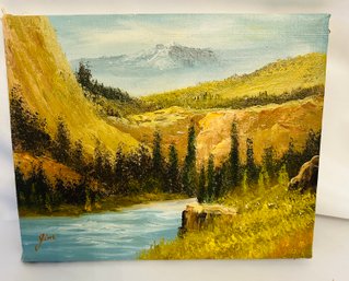 Studio Art Small Landscape Painting, Signed