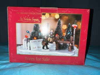 Vintage St. Nicholas Square The Village Collection Trees For Sale