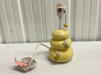 Adorable Bee Theme Childrens Nursery Table Lamp - Tested & Working Ref: CSWilt