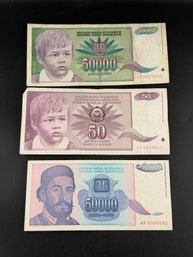Lot Of Foreign Paper Money