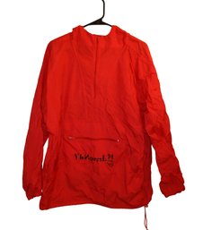 YbNormL?! Red Quarter-zip Anorak Windbreaker - Size XL