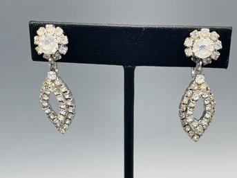 Vintage Crystal Dangle Earrings - RH4