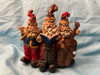 Cedar Creek Kirklands Resin Figurine Santa Claus Trio Playing Flute Cello