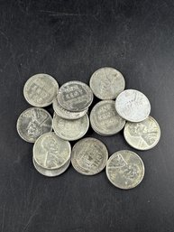 Lot Of 15 Steel Pennies