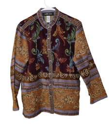 Sag Harbor Paisley Tapestry Jacket - Women's Size 14