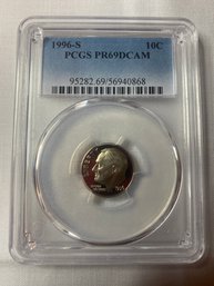 1996-S PCGS PR69DCAM Roosevelt Dime
