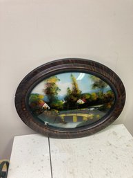 Antique Painting Tiger Frame