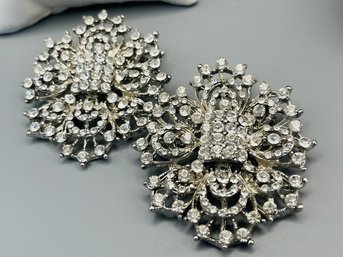 Vintage Rhinestone Brooch/Pin Duo - B10