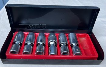 Set Of 12 Pittsburgh Swivel/universal Joint Socket Set In Original Black Case