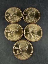Lot Of 5 2009-P Native American Dollars