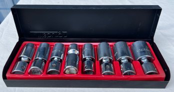 Set Of 12 Pittsburgh Swivel/universal Joint Socket Set In Original Black Case