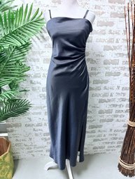 House Of Harlow 1960 Navy Satin Spaghetti Strap Maxi Dress Size S