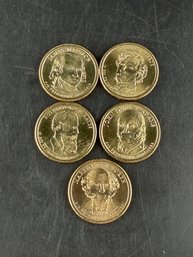 Lot Of 5 Presidential Dollars