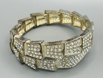 Silver Tone Rhinestone Bracelet