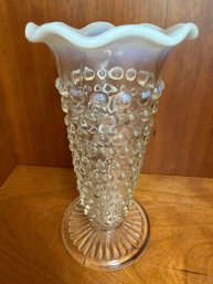 Vinatge Fenton Or Anchor Hocking Hobnail Opalescent Bud Vase
