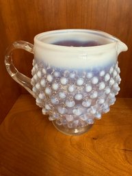 Fenton French Opalescent Hobnail Squat Jug Or Pitcher