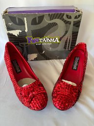 The  Wizard Of Oz Dorothy Red Sequence Shoes Size 10