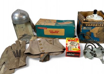 Vintage Housewares, Gadgets & Winter Gear Estate Lot